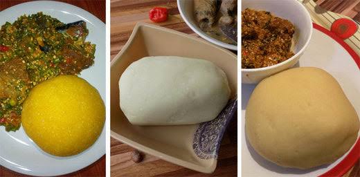 eba and vegetable